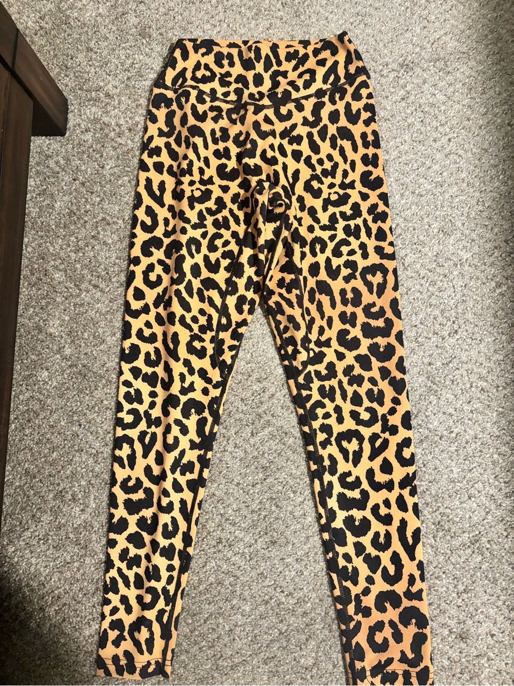 Balance Athletica Leopard Print Black and Orange Leggings